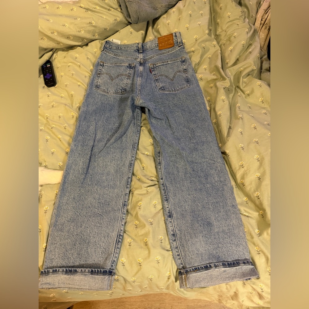Levi’s high-rise ribcage straight jeans W27 L27 - Picture 2 of 9
